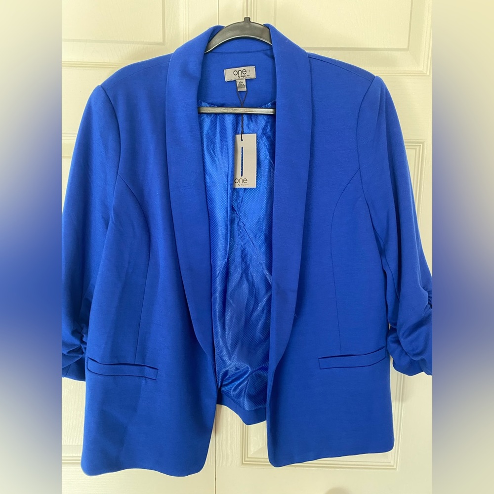 Bright blue blazer